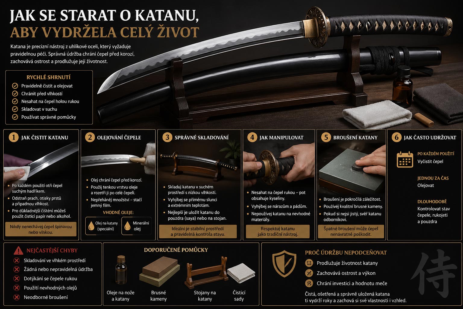 Jak se starat o katanu, aby vydržela celý život